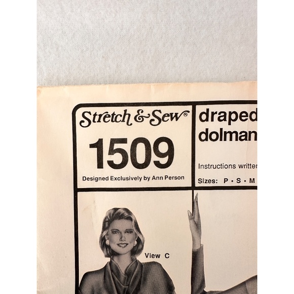 Stretch & Sew 90's Draped Front Dolman New Sewing Pattern 1509, - Picture 2 of 7